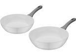 Pfannen-Set GSW "Fiona", weiß, Ø:28cm, Pfannen, Pfannen-Set, weiß, kratzfeste ILAG CERAMIC-Veredelung, Induktion