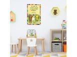 Wanddekoobjekt LUCKYLINDE "Der kleine Bär und der kleine Tiger - JANOSCH Zitat", bunt, B:20cm H:30cm T:0,3cm, Blech, Wanddekoobjekte, Wanddekoobjekt, Exklusive JANOSCH Kindermotive, Stahlschild