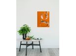 Leinwandbild KOMAR "Typo G wie Gustav - Größe 30 x 40 cm", orange (farbe bild(er): orange, goldfarben), B:30cm, Holz, Papier, Bilder, Leinwandbild, Keilrahmenbild mi Echtholzrahmen
