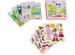 Puzzle HABA "Anziehpuppe Lilli", bunt, Puzzles, KinderB:21cm T:21cm, Metall, Papier, Motiv, Puzzle, B:21cm T:21cm