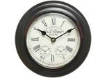 Wanduhr AMBIENTE HAUS "Wanduhr aus Metall 20cm", schwarz, B:20cm H:20cm T:4cm, Wanduhren, Wanduhr