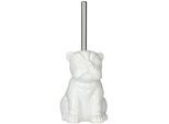 WC-Garnitur WENKO "Bulldog Weiß", weiß, B:12cm H:19,5cm L:15,5cm, Keramik, Reinigungsbürsten, WC-Garnitur, Keramik
