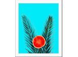 Bild QUEENCE "Ruben", blau (farbe rahmen: schwarz, farbe bild(er): blau), B:30cm H:40cm, Acrylglas, Holz, Papier, Bilder, Bild, HD Premium Poster-Druck inkl. Holzrahmen
