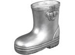 Wanddekoobjekt AMBIENTE HAUS "Gummistiefel - klein", silber (antiksilber), B:5cm H:11cm T:12cm, Polyresin, Wanddekoobjekte, Wanddekoobjekt