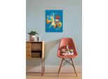 Leinwandbild KOMAR "Disney and Pixar Inside Out Think Positive", blau (farbe bild(er): blau), Disney, 1 Stk., Vlies, Bilder, Leinwandbild, 30 x 40 cm (Breite x Höhe) - Kinderzimmer, Dekoration