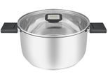 Kochtopf RESTO KITCHENWARE "Anser, energiesparend und spülmaschinenfest, im Geschenkkarton", silberfarben, B:22cm H:12,5cm L:22cm Ø:22cm, Töpfe, Kochtopf, Geeignet für alle Herdarten, auch Induktion, mit klappbaren Griffen