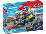Konstruktions-Spielset PLAYMOBIL "SWAT-Multi-Terrain-Quad (71147), My Action Heroes", bunt, Spielbausteine, Kinder, Kunststoff, Konstruktions-Spielset, Made in Europe