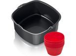 PHILIPS Backeinsatz "HD9925/01", schwarz, B:17,4cm H:7,4cm T:16,4cm, Küchenmaschinen-Einsätze, inkl. Muffincups, Backeinsatz
