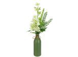 Kunstblume I.GE.A. "Arrangement Hortensie in Vase", weiß, B:20cm H:50cm L:15cm, Kunststoff, Kunstpflanzen, Kunstblume, Zaubernuss Farn Hochzeitsdeko Dekoblumen Hochzeit Bouquet Blumenstrauß