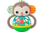 Greifspielzeug BRIGHT STARTS "Grab & Giggle Monkey™ Multi-Sensory Toy", bunt, Greifspielzeug, Baby, Kunststoff, Metall, Greifspielzeug, mit Sound