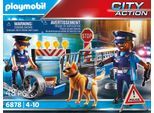 Konstruktions-Spielset PLAYMOBIL "Polizei-Straßensperre (6878), My Action Heroes", bunt, Spielbausteine, Kinder, Kunststoff, Konstruktions-Spielset, Made in Germany