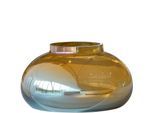 Tischvase LEONARDO "Dekovase Poesia, goldfarben", gold (goldfarben), H:14cm Ø:25cm, Glas, Vasen, Tischvase, handgefertigtes Deko-Objekt aus Glas