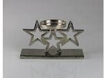 Kerzenständer AM DESIGN "aus Aluminium", silber, B:12cm H:24cm, Aluminium, Kerzenhalter, Kerzenständer, BxH: 12x24 cm