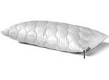 Baumwollkissen DUNLOPILLO "Fusion 40x80 oder 80x80 cm, luftdurchlässig, Climate-Control-Bezug", weiß, B:40cm H:15cm L:80cm, Bezug: 100% Baumwolle. Füllung: 100% Polyester, Kopfkissen, Baumwollkissen, Dunlofill Helix-Micro-Faser, allergikerfreundlich, hohe Qualität