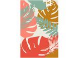 Bild KOMAR "Winter Tropics Black Panther Plants", bunt (farbe bild(er): bunt), B:50cm H:70cm, Holz, Papier, Bilder, Bild, Wandbild zur Dekoration im Kinderzimmer - ohne Rahmen
