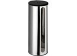 Toiletten-Ersatzrollenhalter WENKO "Detroit", silber (silberfarben), B:13,5cm H:36cm L:14cm, Edelstahl, Toilettenpapierhalter, Toiletten-Ersatzrollenhalter, Edelstahl, Turbo-Loc
