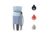 Thermobecher EMSA "beYou Cup", blau, B:7,4cm H:18,7cm Ø:7,4cm, Edelstahl, Polypropylen, Silikon, Trinkgefäße, Thermobecher, 0,36 Liter, aromatischer Trinkgenuss, 100% dicht, mit Trageband