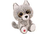 Kuscheltier NICI "Glubschis, Wolf Wynne, 15 cm schlenkernd", grau, Plüschfiguren, KinderB:10cm H:15cm L:8cm, Polyester, Kuscheltier, B:10cm H:15cm L:8cm