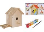 Kreativset EICHHORN "Outdoor Vogelhaus", beige (natur), Kreativsets, KinderB:14cm H:24cm T:14cm, Holz, Kreativset, Zum Zusammenbauen und Bemalen; Made in Europe, B:14cm H:24cm T:14cm