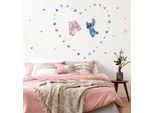 Wandtattoo KOMAR "Stitch in Love - Größe 50 x 70 cm", bunt, Disney, Folie, Wandtattoos, Wandtattoo, selbstklebend, Wandsticker, Kinderzimmer