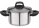 Fleischtopf GSW "Como", silber (edelstahlfarben), H:9,5cm Ø:16cm, Töpfe, Fleischtopf, Induktion