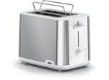 BRAUN Toaster "PurShine HT 1510 WH - 2 Schlitze, 8 Stufen, Auftau- Aufwärmfunktion", weiß, B:18,5cm H:16,5cm T:27cm, Toaster, 900 W, Edelstahl, Automatische Abschaltung, Brötchenaufsatz, Toaster