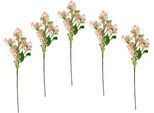 Kunstblume I.GE.A. "Blütenzweig", rosa (hellrosa), B:13cm H:60cm L:10cm, Kunstpflanzen, Kunstblume, 5er Set künstlicher Zweig, Kunstpflanze, Dekozweig