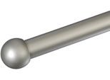 Gardinenstangen-Endstück LIEDECO "Power", grau (aluminiumfarben), L:2,7cm Ø:3cm, Gardinenstangenendstücke, Gardinenstangen-Endstück, für Gardinenstangen Ø 20 mm