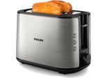 PHILIPS Toaster "HD2650/90", silber (edelstahlfarben), B:30cm H:20,1cm T:17,2cm, Toaster, integrierter Brötchenaufsatz und 8 Bräunungsstufen, edelstahl, Toaster