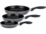 Pfannen-Set GSW "Bratfit", grau, Ø:28cm, Pfannen, Pfannen-Set, mehrfache, pflegeleichte Antihaft-Versiegelung