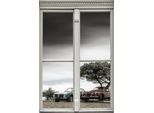 Wandsticker QUEENCE "Autos", grau, B:40cm H:60cm T:0,1cm, Wandtattoos, Wandsticker, Wandsticker, Wandbild, selbstklebend, 3D, Fenster