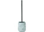WC-Garnitur KLEINE WOLKE "Crackle", grün, B:10,6cm H:39cm L:11cm, Polyresin (Kunststein), Reinigungsbürsten, WC-Garnitur