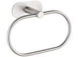 Handtuchring WENKO "Orea", silber (silberfarben), B:20,5cm H:12,5cm T:7,5cm, Edelstahl, Handtuchhalter, Handtuchring, aus Edelstahl, Befestigen ohne Bohren
