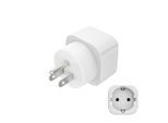 Reiseadapter HAMA "Reiseadapter Typ B, 3-polig, für USA, Kanada, Karibik, Japan, Ostasien", weiß, Adapter, Reiseadapter