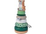 Stapelspielzeug EICHHORN "Baby HiPP Stapelturm", bunt, Stapelspielzeug, BabyH:19cm, Holz, Silikon, Stapelspielzeug, H:19cm