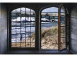 Wandsticker QUEENCE "Nordsee", blau, B:60cm H:40cm, Vinyl, Wandtattoos, Wandsticker, Wandsticker, Wandbild, selbstklebend, 3D, Fenster
