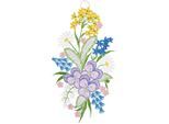 Fensterbild "Fensterbild "Blumenstrauß" farbig", bunt, B:16cm H:30cm, Polyester, W. REUTER & SOHN - PLAUENER SPITZE, Fensterbilder, Fensterbild
