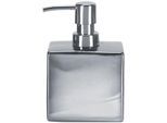 Seifenspender KLEINE WOLKE "Glamour", silber (silberfarben), Keramik, Dosierspender, Seifenspender