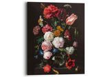 Wandbild REINDERS "Wandbild Stillleben mit Blumvase Jan Davidsz de Heem", bunt (farbe bild(er): mehrfarbig), B:40cm H:50cm, MDF, Bilder, Wandbild