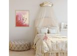 Wandbild KOMAR "Disney Daisy Duck Watercolours", rosa (farbe bild(er): rosa), Disney, 1 Stk., Vlies, Bilder, Wandbild, 40 x 50 cm (Breite x Höhe) - Kinderzimmer, Dekoration