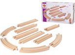 Schienenerweiterungs-Set EICHHORN, braun (holzfarben), Spielzeugeisenbahn-Erweiterungen, Kinder, Holz, Schienenerweiterungs-Set