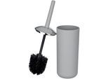 WC-Garnitur WENKO "Brasil", grau, H:37cm L:10cm, Kunststoff, Reinigungsbürsten, WC-Garnitur