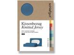 Kissenbezug SCHLAFGUT "Pure flexibler Kissenbezug für Nackenstützkissen", blau (blau mid), B:40cm L:140cm, Bio-Baumwolle, Obermaterial: 95% Baumwolle, 5% Elasthan, Kissenbezüge, Kissenbezug, Bio-Baumwolle mit Elasthan, mit Gummizug, bügelfrei