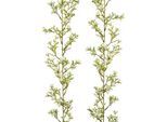 Kunstgirlande CREATIV GREEN "Jasmingirlande", weiß, L:190cm, Kunststoff, Kunstpflanzen, Kunstgirlande, 2er Set