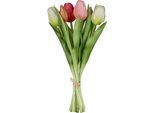 Kunsttulpe CREATIV GREEN "Tulpenbund", rosa, H:32cm, Kunststoff, Kunstpflanzen, Kunsttulpe, aus 6 Einzelstielen