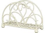 Küchenrollenhalter AMBIENTE HAUS "Serviettenhalter aus Eisen in Antikweiß", weiß, B:14cm H:11cm T:6cm, Eisen, Küchenrollenhalter, Küchenrollenhalter