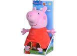 Kuscheltier SIMBA "Peppa Pig, Peppa, 22 cm", rosa (rosa, rot), Plüschfiguren, KinderH:22cm, Plüsch, Kuscheltier, mit Sound, H:22cm