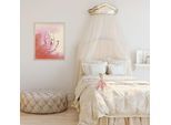 Wandbild KOMAR "Disney Daisy Duck Watercolours", rosa (farbe bild(er): rosa), Disney, 1 Stk., Vlies, Bilder, Wandbild, 30 x 40 cm (Breite x Höhe) - Kinderzimmer, Dekoration