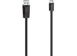 HAMA USB-Kabel "USB-C-Kabel USB-C-Stecker USB-A-Stecker USB 3.2 Gen1 5 Gbit/s 0,25m", schwarz, 25cmcm, Kabel, USB-Kabel