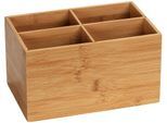 Badorganizer WENKO "Terra", braun, B:22cm H:12cm T:22cm, Bambus, Aufbewahrungsboxen, Badorganizer, aus Bambus